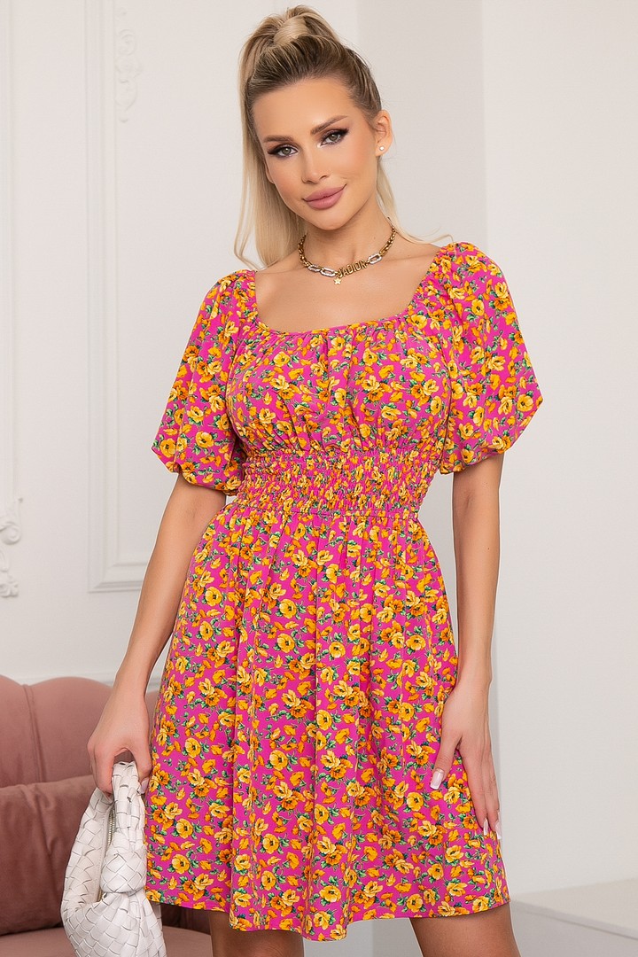 Фото товара 22508, платье с резинкой в мелкий цветочек